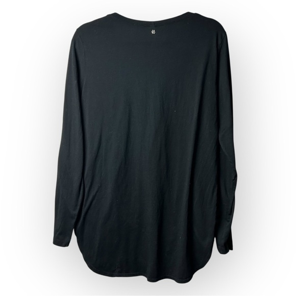 Fabletics Black Long Sleeve Top w Side Details L - Picture 3 of 6